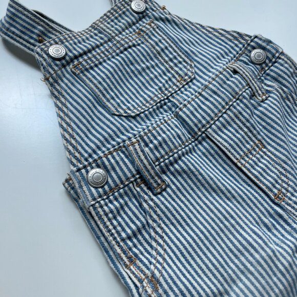 Denim Railroad Stripe Overalls - Picture 5 of 5